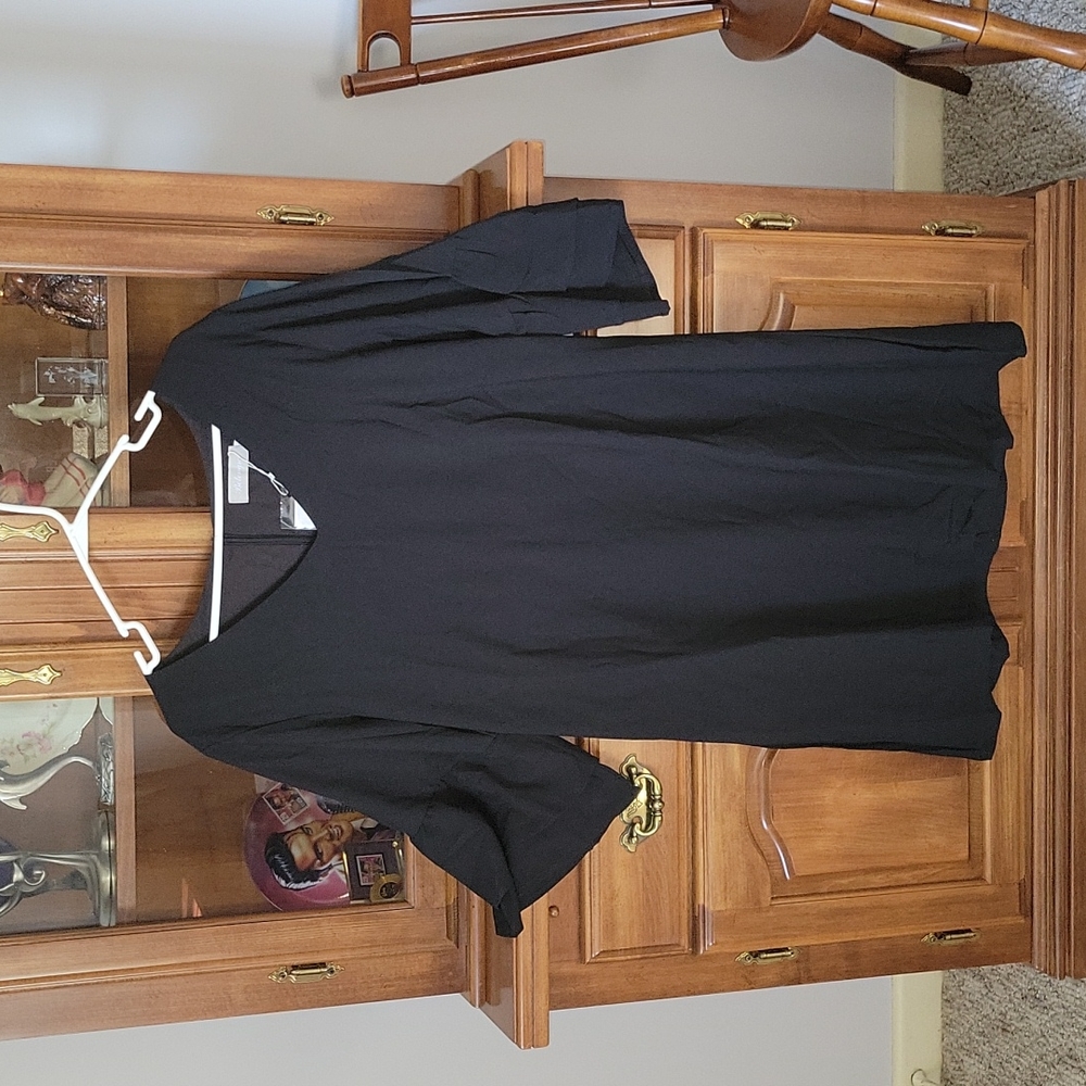 Belongsci Black Crepe Dress XL